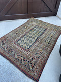 4'3 x 6'1 Antique Caucasian Rug #2883