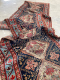 3’ x 14’9 Antique Persian Runner #2323 / Long Vintage Runner - Blue Parakeet Rugs