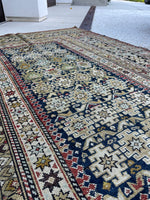 4'3 x 6'1 Antique Caucasian Rug #2883