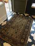 3’4 x 4'6 Antique Caucasian Kuba Rug (#399) - Blue Parakeet Rugs