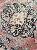 6’10 x 11’ Antique Persian Ferahan Sarouk - Blue Parakeet Rugs