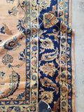 9’10 x 12’7 Antique Persian Lilihan in blush - Blue Parakeet Rugs