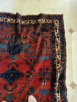 4’8 x 6’ Antique Persian Afshar Rug #2554ML - Blue Parakeet Rugs