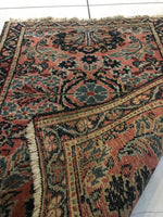 2' x 2'9 Antique Scatter Mat Rug (#434) - Blue Parakeet Rugs