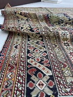 4'3 x 6'1 Antique Caucasian Rug #2883