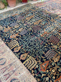 6’5 x 11’5 Finely woven large rug remnant #1978ML - Blue Parakeet Rugs