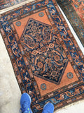 2’7 x 4’2 antique Kurdish rug (#557) - Blue Parakeet Rugs